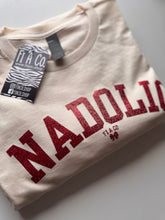 Load image into Gallery viewer, Vanilla Nadolig red glitter loose fit T-shirt
