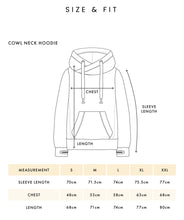 Load image into Gallery viewer, Personalised Cowl neck hoodie (chest &amp; sleeve design)
