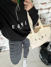 Load image into Gallery viewer, EGNI 1/4 zip sweater (Option to customise with another logo)
