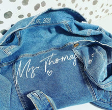 Load image into Gallery viewer, Denim wedding jacket
