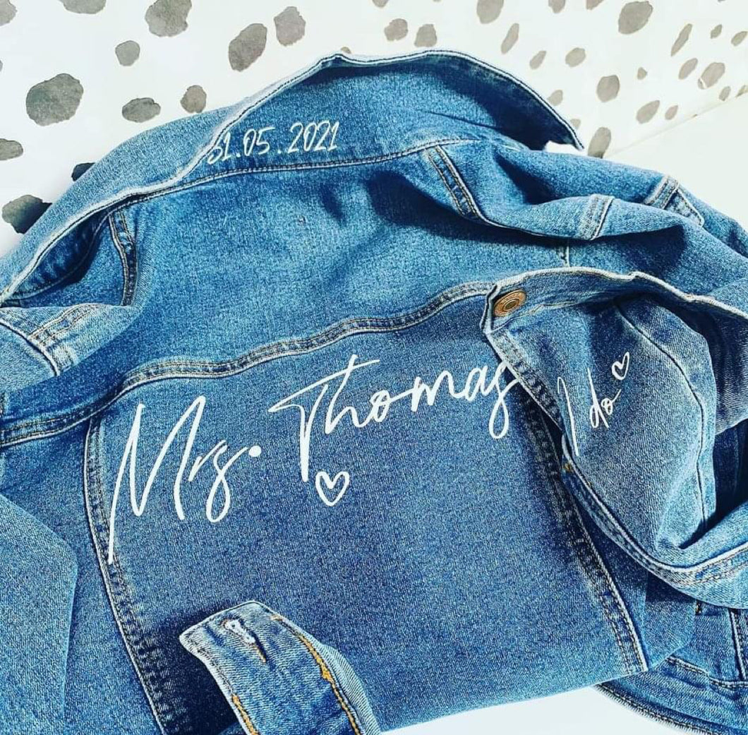 Denim wedding jacket