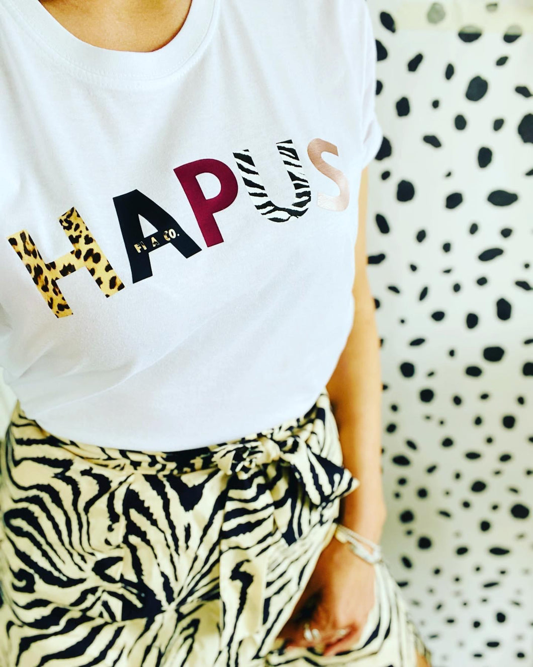 White “HAPUS” T’s