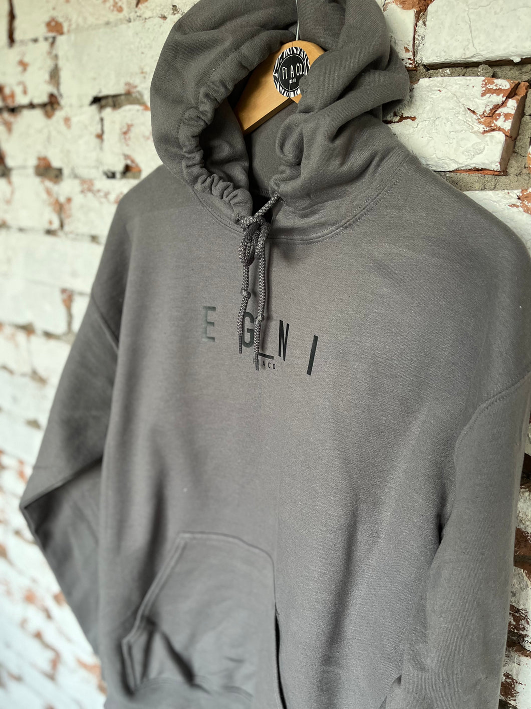 EGNI charcoal sweater & hood