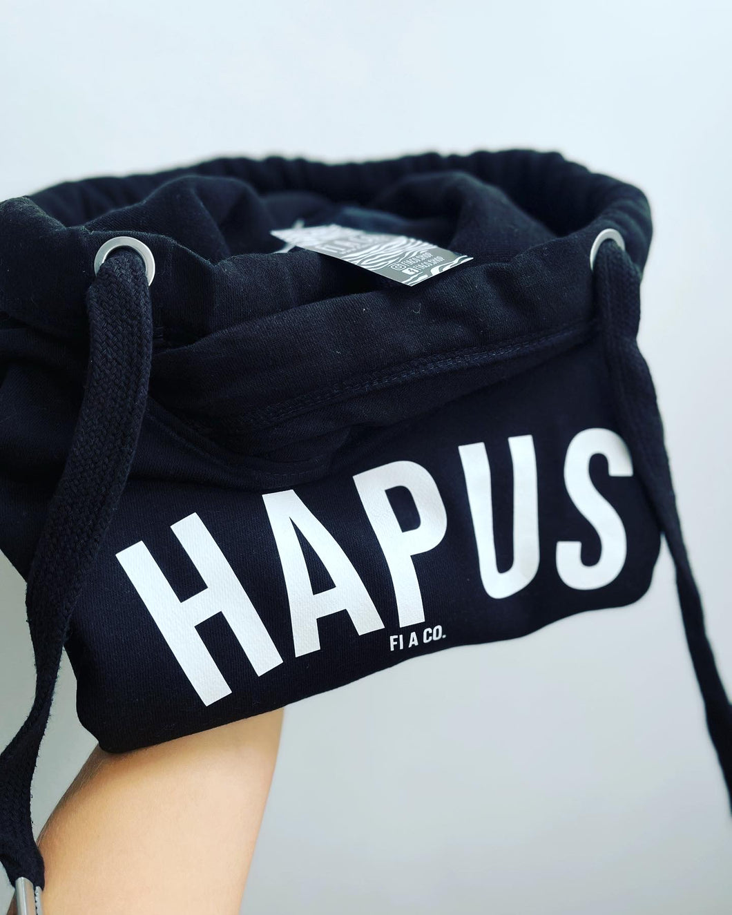 HAPUS cross neck hoodie