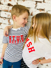 Load image into Gallery viewer, Stud muffin striped t-shirt
