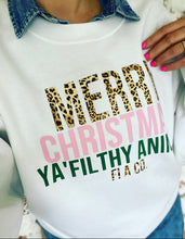 Load image into Gallery viewer, “Merry Christmas ya’flithy aninal” sweater
