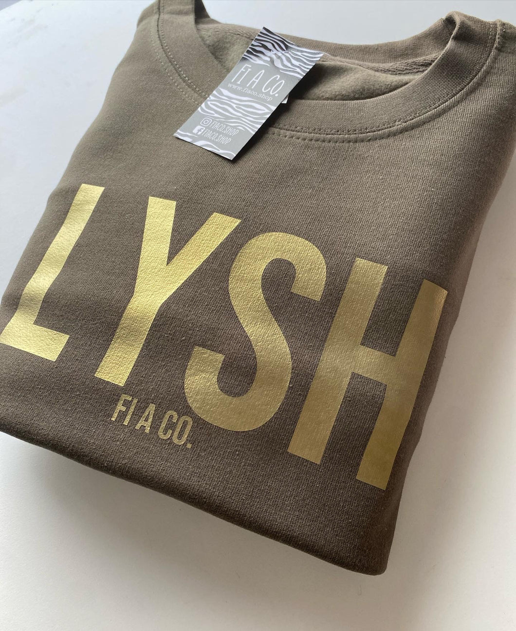 “LYSH” Brown sweater