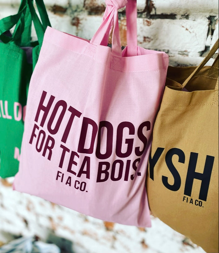 “HOT DOGS FOR TEA BOIS” bag